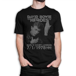 David Bowie Heroes Vintage T-Shirt, Men&#39;s and Women&#39;s Sizes (bc-222)