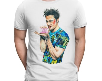 Koszulka Tyler Durden Fight Club, koszulka Brad Pitt, rozmiary męskie i damskie (bc-150)