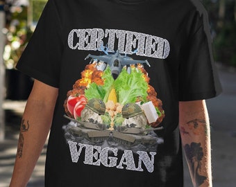 T-shirt végétalien, chemise drôle, t-shirt Jerma, t-shirt Jerma, t-shirt maudit, t-shirt végétalien, t-shirt meme, chemise humour zoomer, chemise Shitpost,