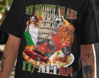 Camiseta unisex de novio italiano / Diseño extrañamente específico / Camiseta meme divertida / Camiseta maldita / Camiseta sarcástica / Camiseta de diseño Cringe