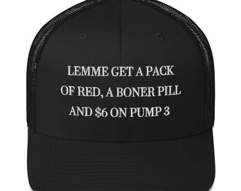Bestickte Trucker Cap, lustige Textmütze, Netzrücken