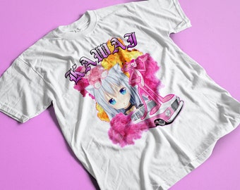 Vintage Pink graphic tee, Kawai tshirt , Big Font Tshirt, Summer Tee, Vintage Tshirt, 2000s tee, Oversized Shirt, Retro 2000s t-shirt,