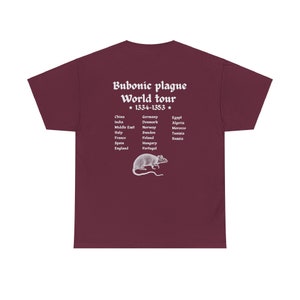 Unisex Tshirt, Offensive Dark Humor Tshirt, vintage Tee, Cursed Shirt, Rat Tshirt, Black Plague Tshirt, Funny Morbid Shirt, History T-Shirt zdjęcie 3