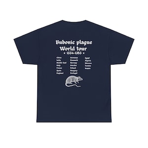 Unisex Tshirt, Offensive Dark Humor Tshirt, vintage Tee, Cursed Shirt, Rat Tshirt, Black Plague Tshirt, Funny Morbid Shirt, History T-Shirt zdjęcie 4