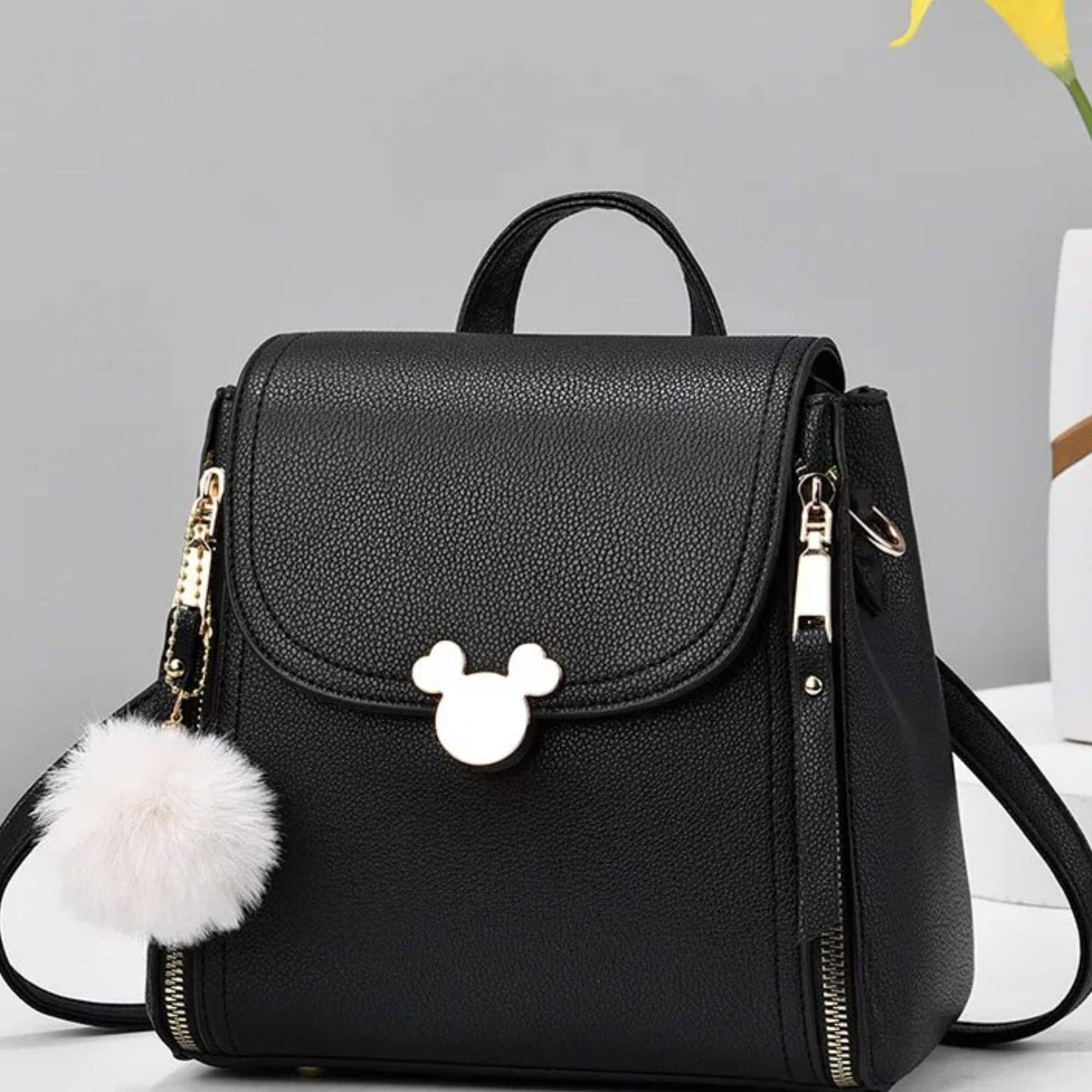 Minnie mouse top backpack leather