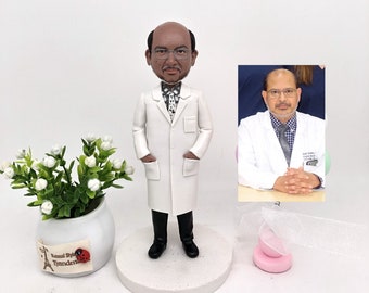 Benutzerdefinierte personalisierte Arzt Bobblehead Skulptur Geschenk, 3D-Polymer-Ton-Figur, Abschluss Geschenke für Krankenschwester, Zahnarzt Figuren für Doktoren Tag