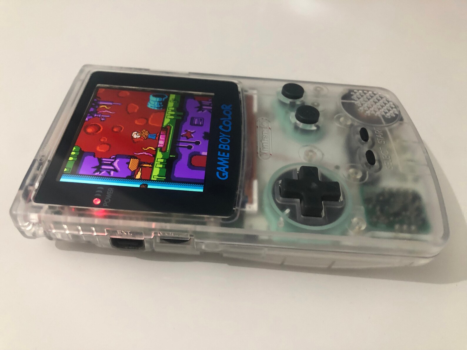 Nintendo Gameboy Colour With Backlit IPS Screen Mod Custom Clear ...