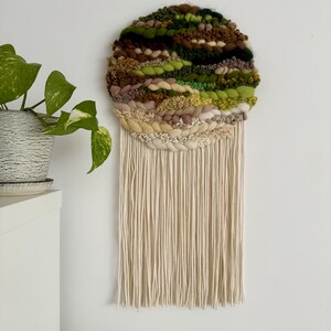 Modern wall woven tapestry,forest tapestry,woven macrame wall hanging,wall textile,fiber art, Contemporary artwork,modern yarn,Wall textile