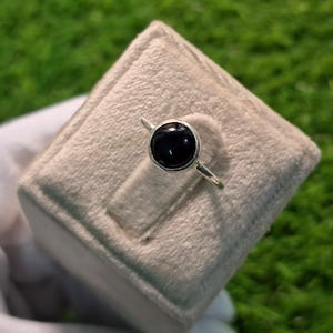 Black Obsidian Ring, 925 Sterling Silver Ring, Obsidian Handmade Silver Ring, Black Stone Ring, Handmade Ring, Bridesmaid Gift, Gift For Her