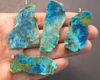 Natural Chrysocolla Raw, Chrysocolla Specimen Rough, Chrysocolla Slice Gemstone For Making Jewelry