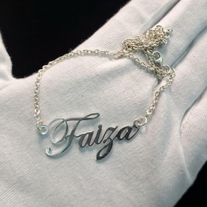 Custom Name Necklace, Sterling Silver Name Necklace, Personalized Name Necklace, Birthday Gift Necklace, Gift for her