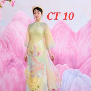 Pre-made Vietnamese Traditional Ao Dai for women, ao dai Viet Nam, Ao Dai Cach Tan, ao dai for girls, Ao Dai tet, ao dai for women