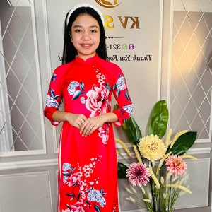 pre-made  modernized vietnamese ao dai, traditional ao dai for women, ao dai vietnam, ao dai cach tan, ao dai for girls, ao dai tet,