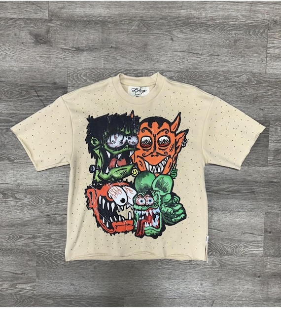 White Men Crop Top| Men Oversize Tshirt|urban Style| Bling Graphic