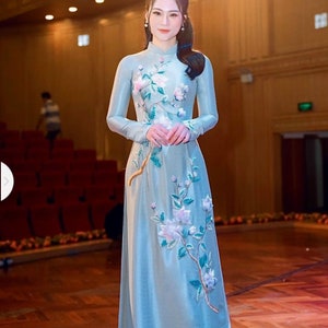 pre-made vietnamese traditional ao dai for women, ao dai vietnam, ao dai cach tan, ao dai for girls, ao dai tet, ao dai for women