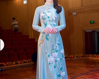 pre-made vietnamese traditional ao dai for women, ao dai vietnam, ao dai cach tan, ao dai for girls, ao dai tet, ao dai for women