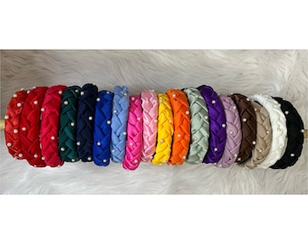 mấn xoắn đính ngọc trai cho áo dài, pearl headband for ao dai, headband, hair accessories, ao dai for women, pearl headpiece for ao dai