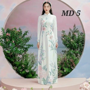 Pre-made Vietnamese Traditional Ao Dai for women, ao dai Viet Nam, Ao Dai Cach Tan, ao dai for girls, Ao Dai tet, ao dai for women