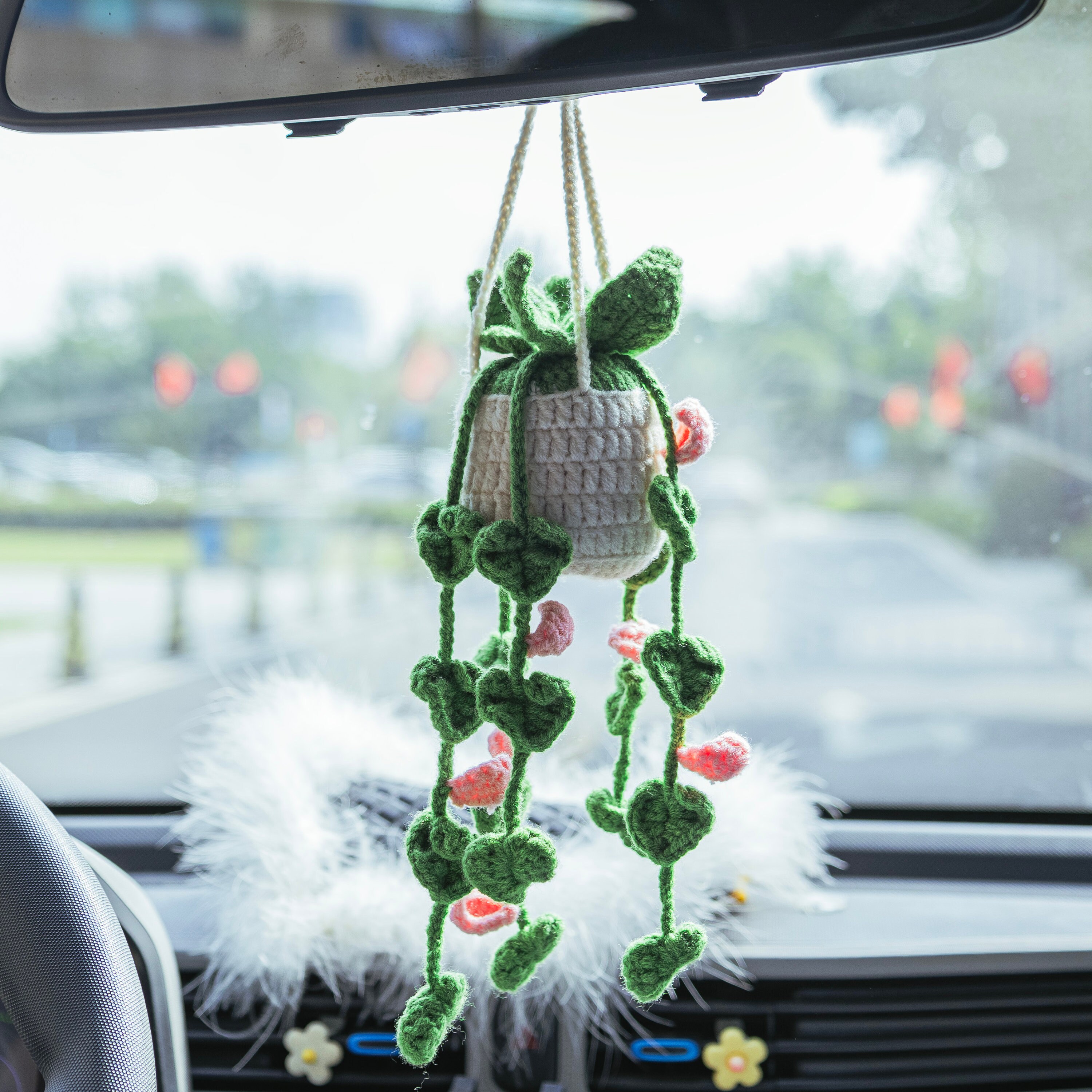 Car mirror ornaments deals