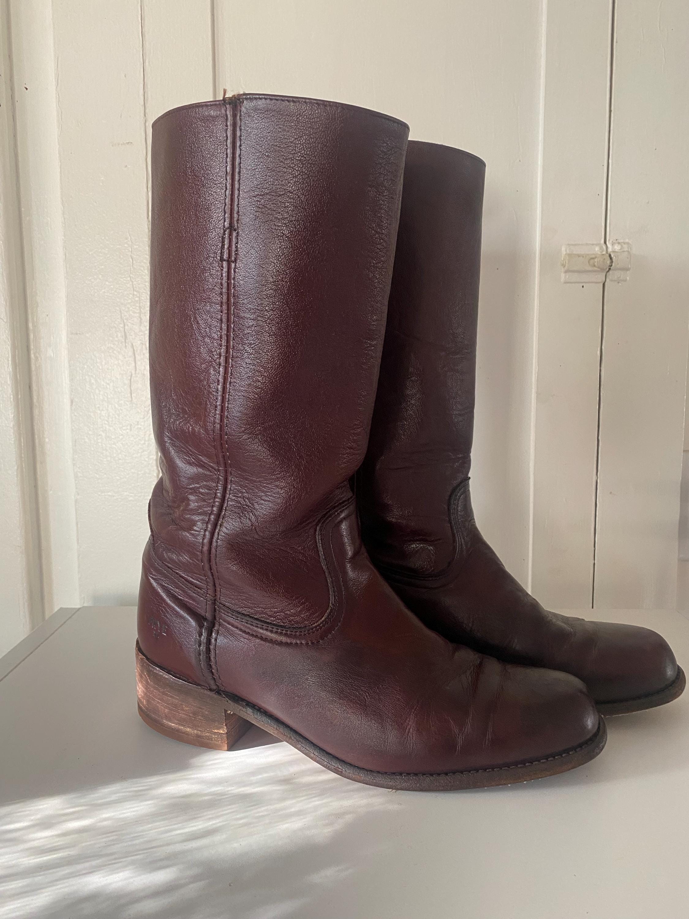 2010 Frye 14L Campus Boots (Mens-9.5 Wm’s 11) Made in USA Leather Mid-Calf Boots Amazon.com | Frye Campus 14L Iconic Tall Boots for Women  main image 3