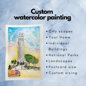 Cartão Postal Pintura em Aquarela Personalizada