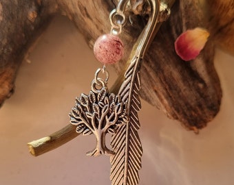 Petit Marque Page Quartz Fraise Arbre de Vie Yggdrasil