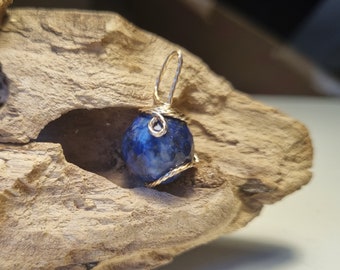 Pendentif Lapis Lazuli wire wrap