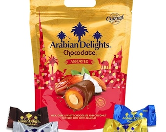 Arabian Delights Chocodate | Assorted Chocolates with Almond Date (460 GMS)