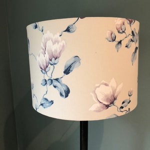 Handmade lampshade, and Laura Ashley magnolia fabric