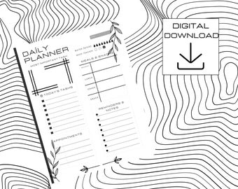 Daily planner for everyone l  Undated daily planner digital l Digital downloaad l Planner l Daily Journal