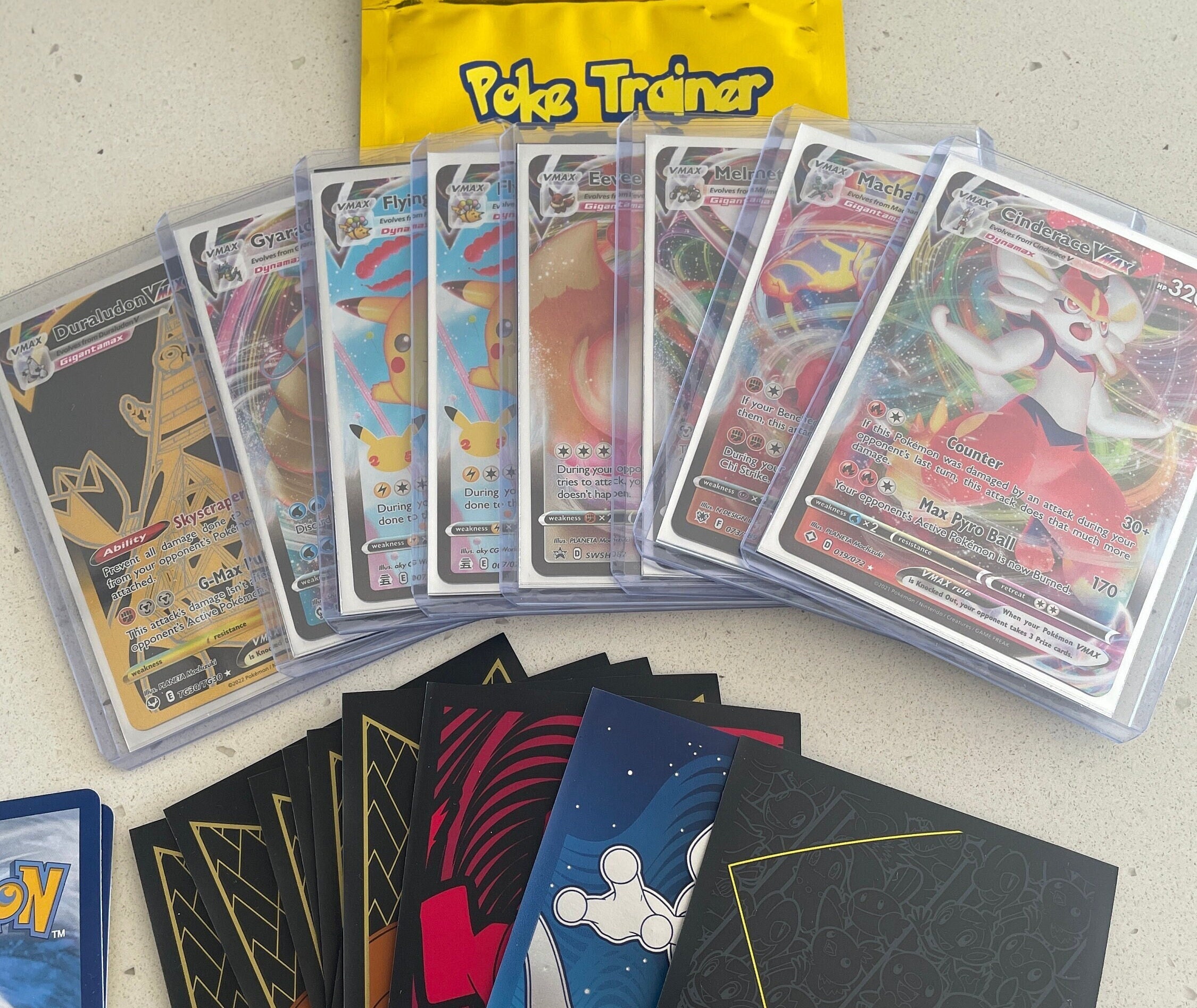 Pokemon Cartes pokemon dorées collection VMAX 55 avec Album rares 3D 432  Cartes à prix pas cher
