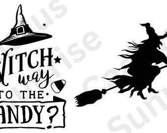 Witch way to the Candy Thermal Printer Sticker