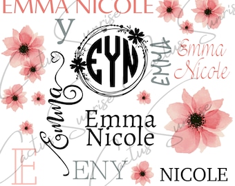 Flower Girl Blanket Name Sublimation Template