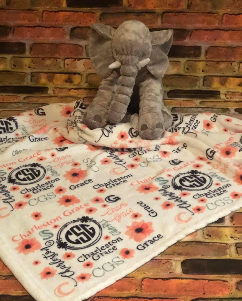 Flower Girl Blanket Name Sublimation Template Etsy