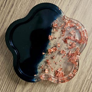 Flower Shaped Resin Coasters - Trinket Dish - Handmade
