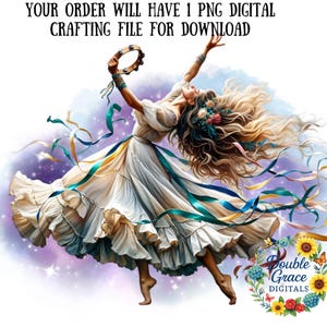 Prophetic Worship Dance PNG | Worship Woman Clipart | Prophetic Dance Sublimation | Faith-Based Praise Art for Crafting, NO TEXT