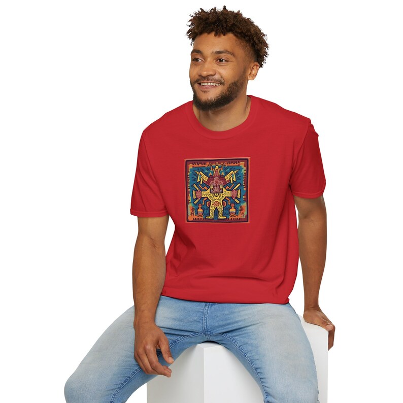 Camiseta con el dios maya al estilo de Keith Haring imagen 6