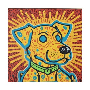 Dog in the Style of Keith Haring Matte Canvas, Stretched, 0.75" image 10