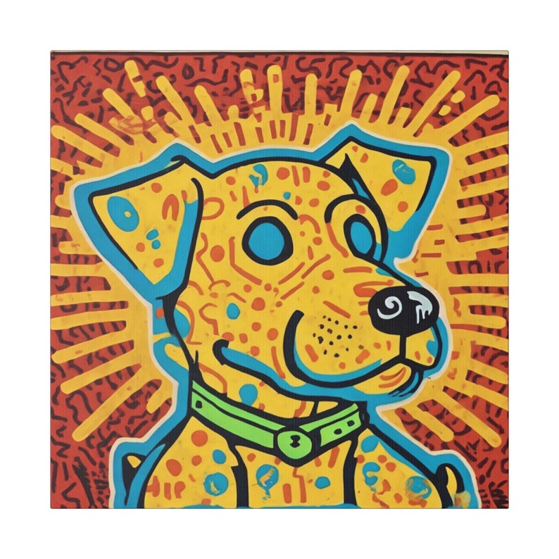 Dog in the Style of Keith Haring Matte Canvas, Stretched, 0.75" image 10