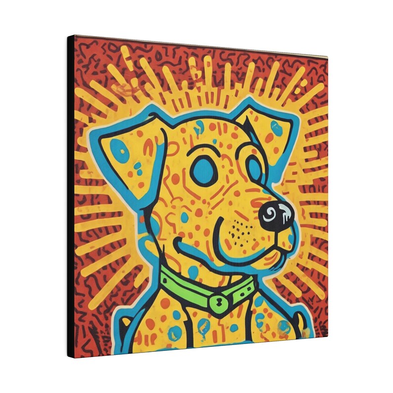 Dog in the Style of Keith Haring Matte Canvas, Stretched, 0.75" image 8