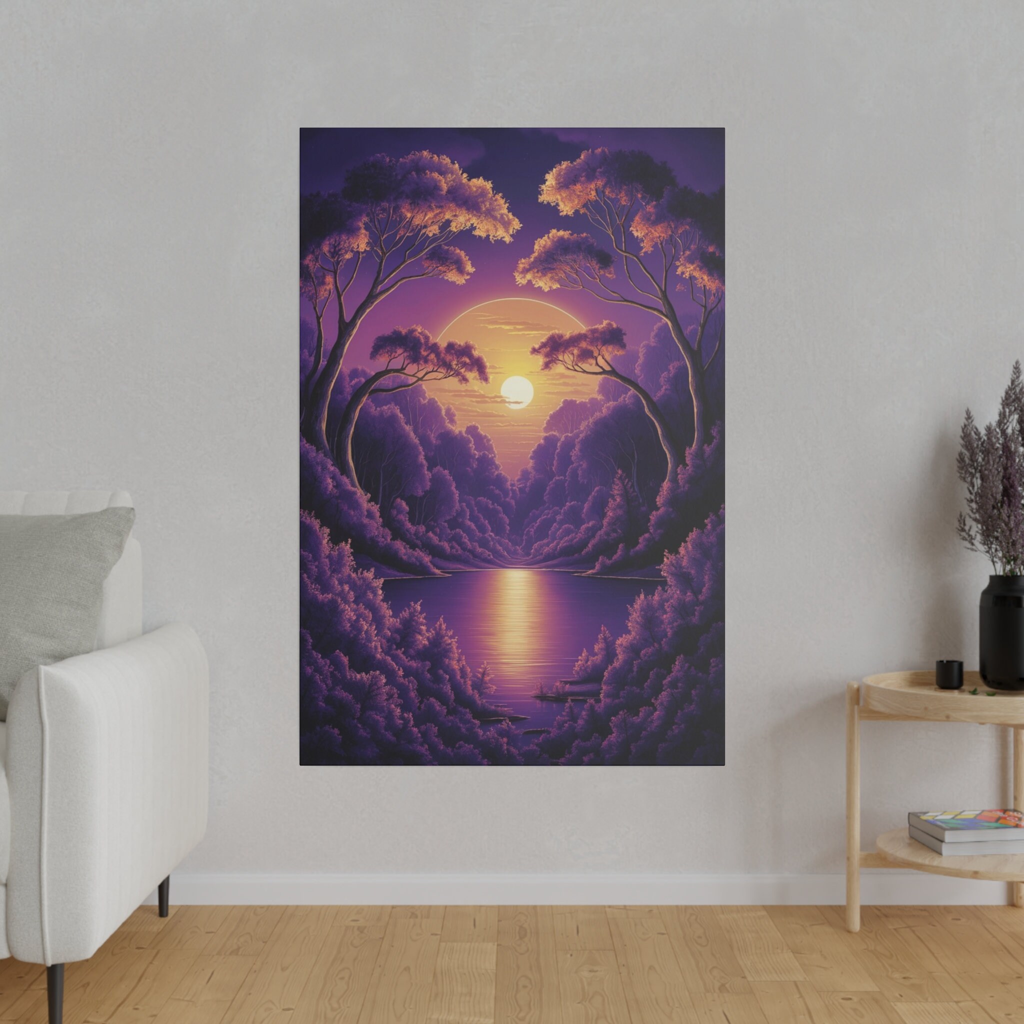 Purple and Gold Nature View Matte Canvas, Stretched, 0.75