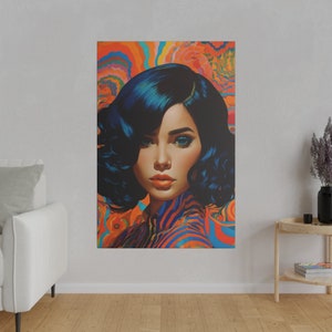 Pretty Lady Abstract Background Matte Canvas, Stretched, 0.75&quot;