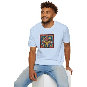 Camiseta con el dios maya al estilo de Keith Haring imagen 4