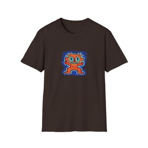 Camiseta con el dibujo de un monstruo al estilo de Keith Haring imagen 5