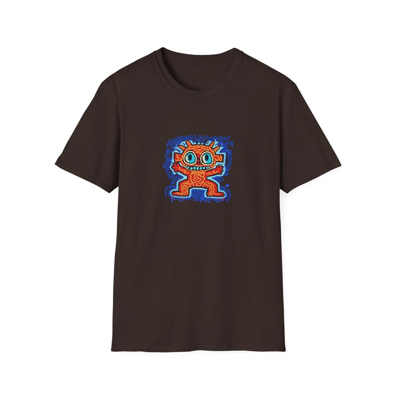 Camiseta con el dibujo de un monstruo al estilo de Keith Haring imagen 5