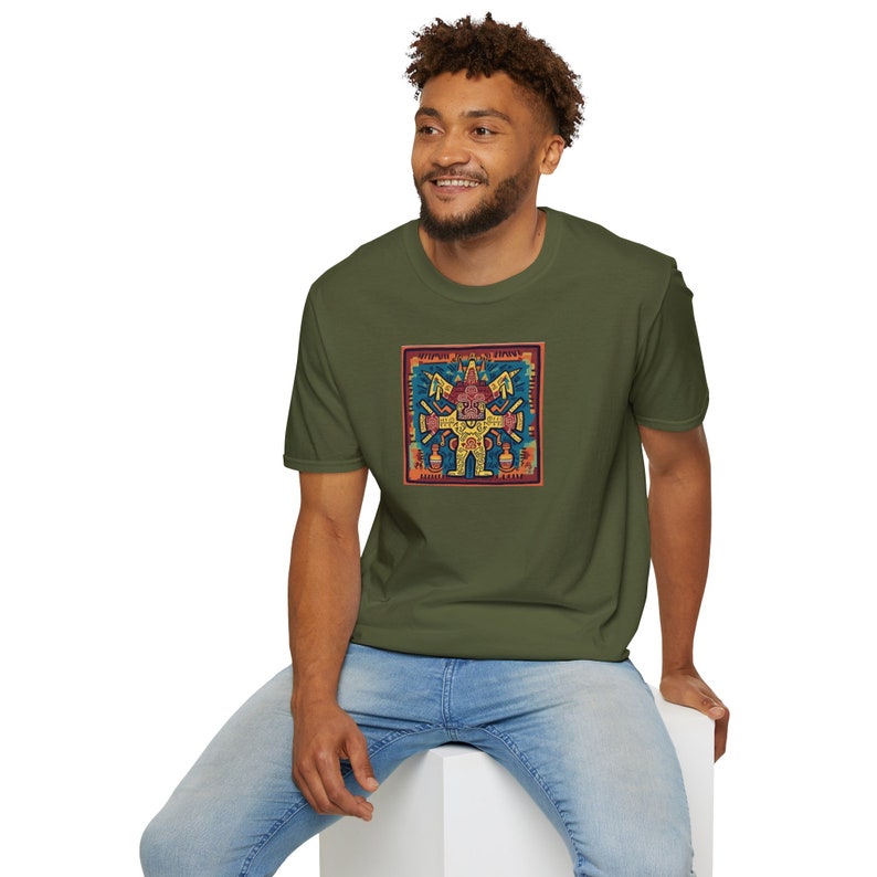 Camiseta con el dios maya al estilo de Keith Haring imagen 8