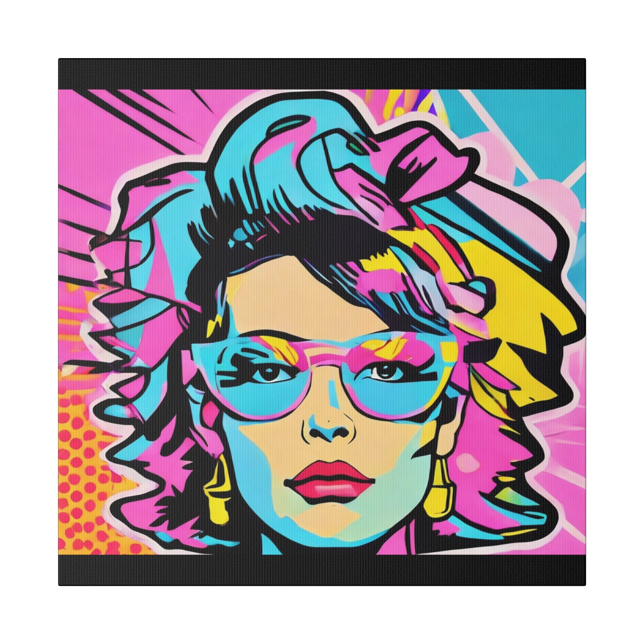 80s Woman Pop ART Matte Canvas, Stretched, 0.75
