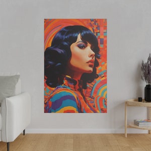 Pretty Lady Abstract Background Matte Canvas, Stretched, 0.75&quot;