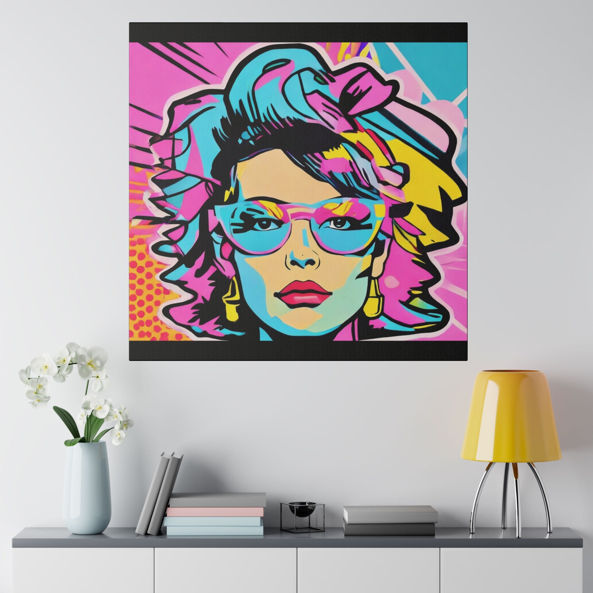 80s Woman Pop ART Matte Canvas, Stretched, 0.75