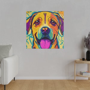 Dog Pop Art Matte Canvas, Stretched, 0.75&quot;